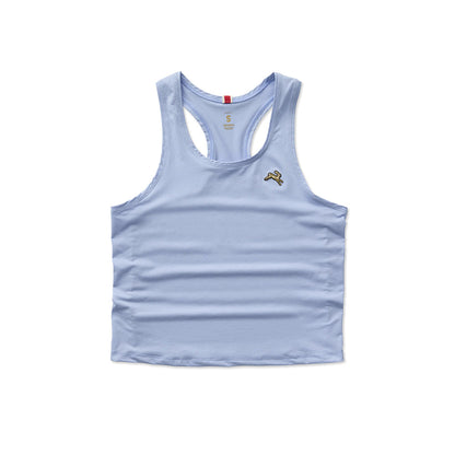 TWILIGHT CROP TANK | STEEL BLUE