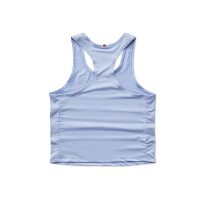 TWILIGHT CROP TANK | STEEL BLUE