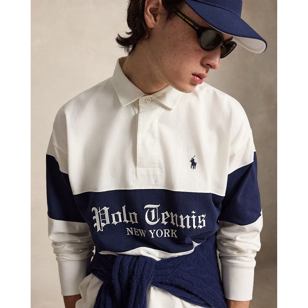 LS COLLARED RUGBY USO PU | WHITE/REFI