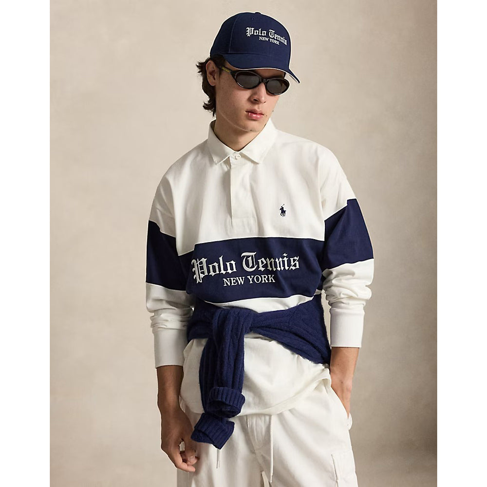 LS COLLARED RUGBY USO PU | WHITE/REFI