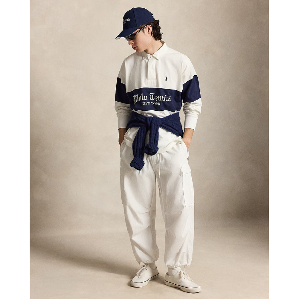LS COLLARED RUGBY USO PU | WHITE/REFI
