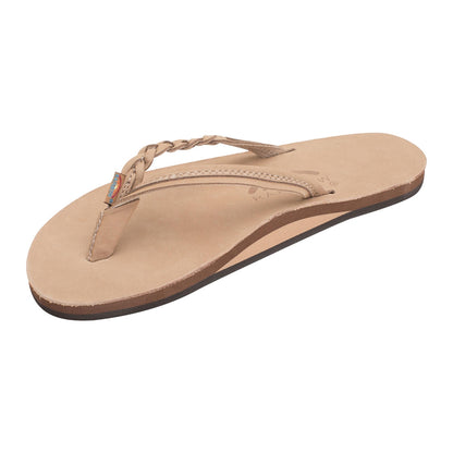 Rainbow Flirty Braidy Flip-Flops in Brown Color