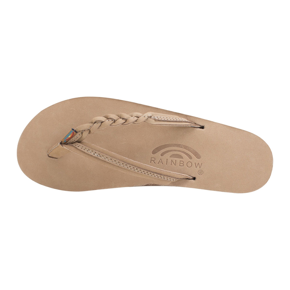 Rainbow Flirty Braidy Flip-Flops in Brown Color