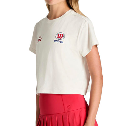 W HARPER CROP TEE | WHITE