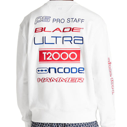M PLAYSTATE CREW SWEATSH | WHITE/RED