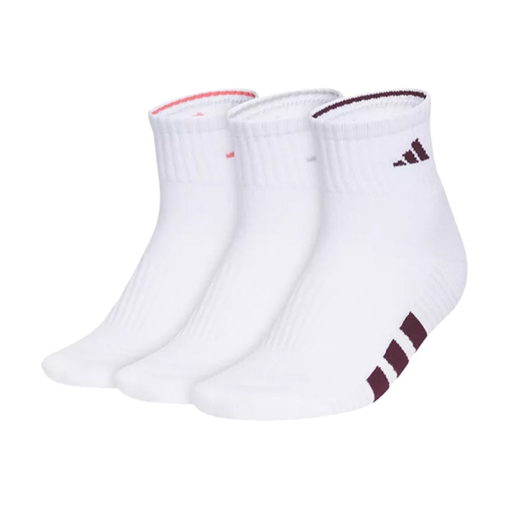 WM CUSH 4.0 3PK 1/4 SOCK | WHITE