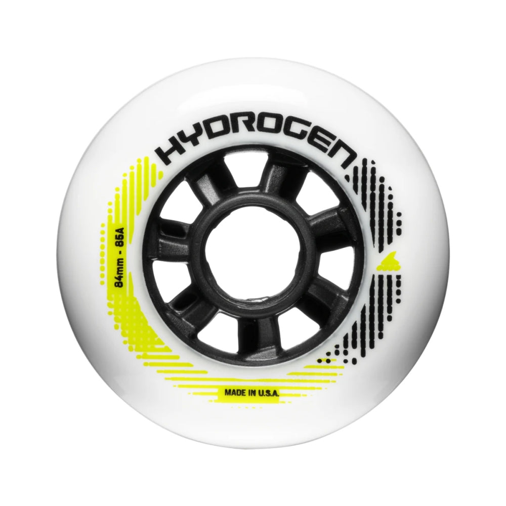 Rollerblade Hydrogen 84Mm 85A Wheels Inline Skating Components in White Color