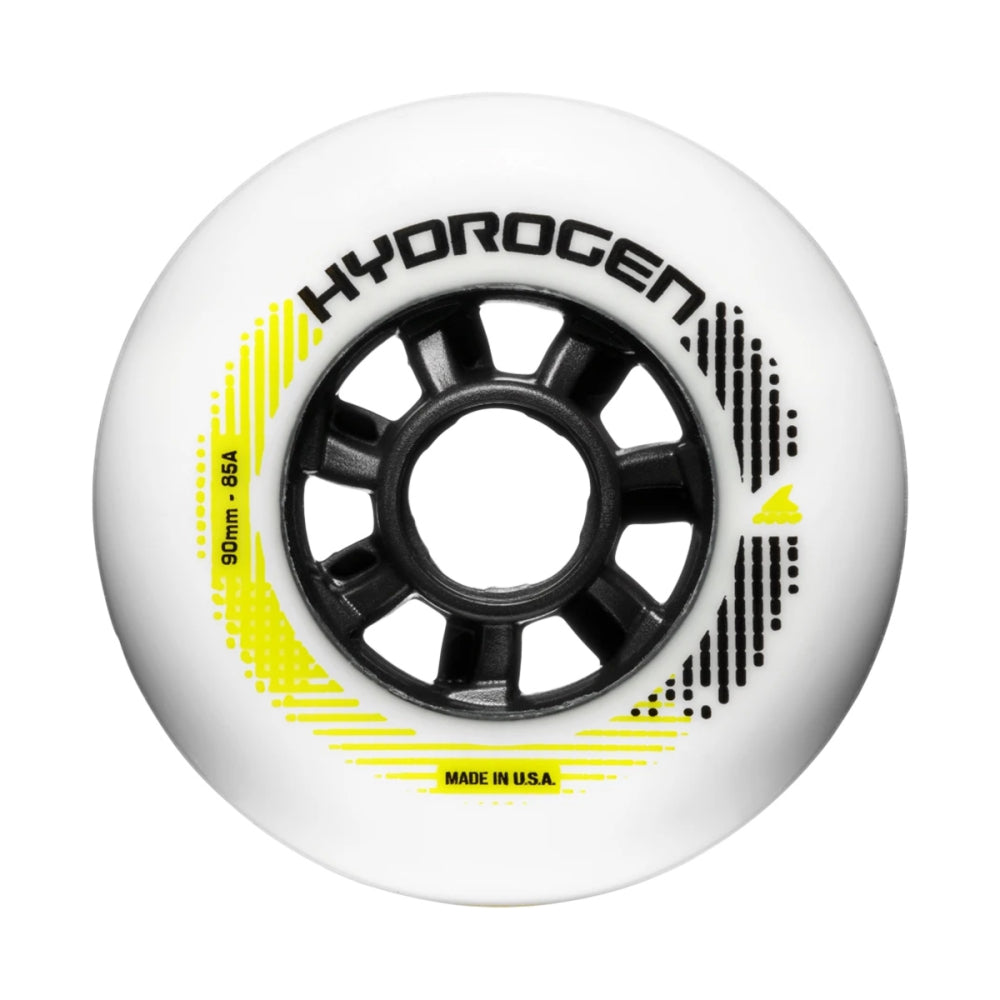 Rollerblade Hydrogen 90Mm 85A Wheels Inline Skating Components in White Color