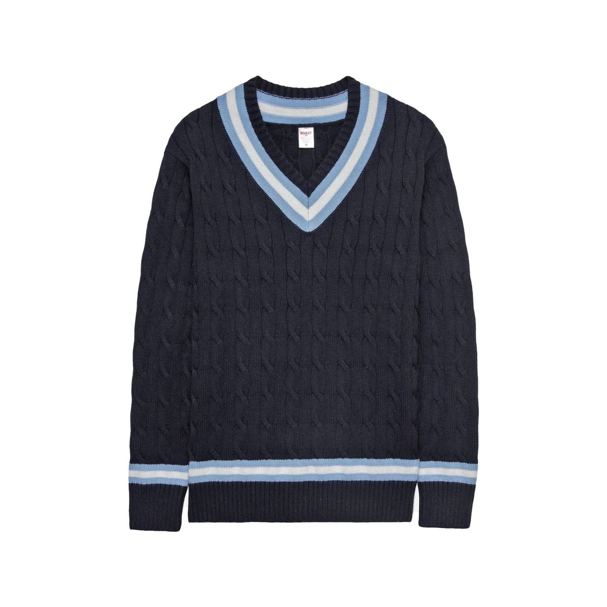 CABLE KNIT SWEATER | 405-NAVY L