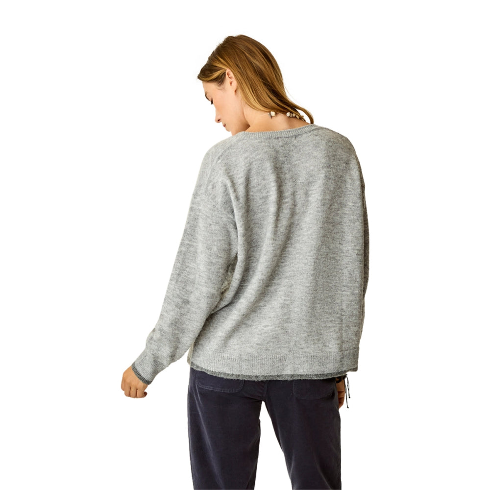 DRUE FUZZY SWEATER | 020-GREY