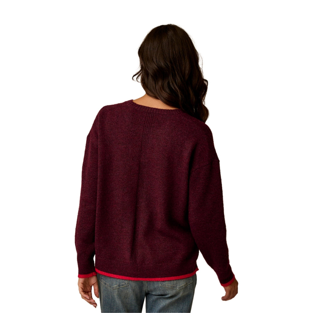 DRUE FUZZY SWEATER | 627-SANGRI