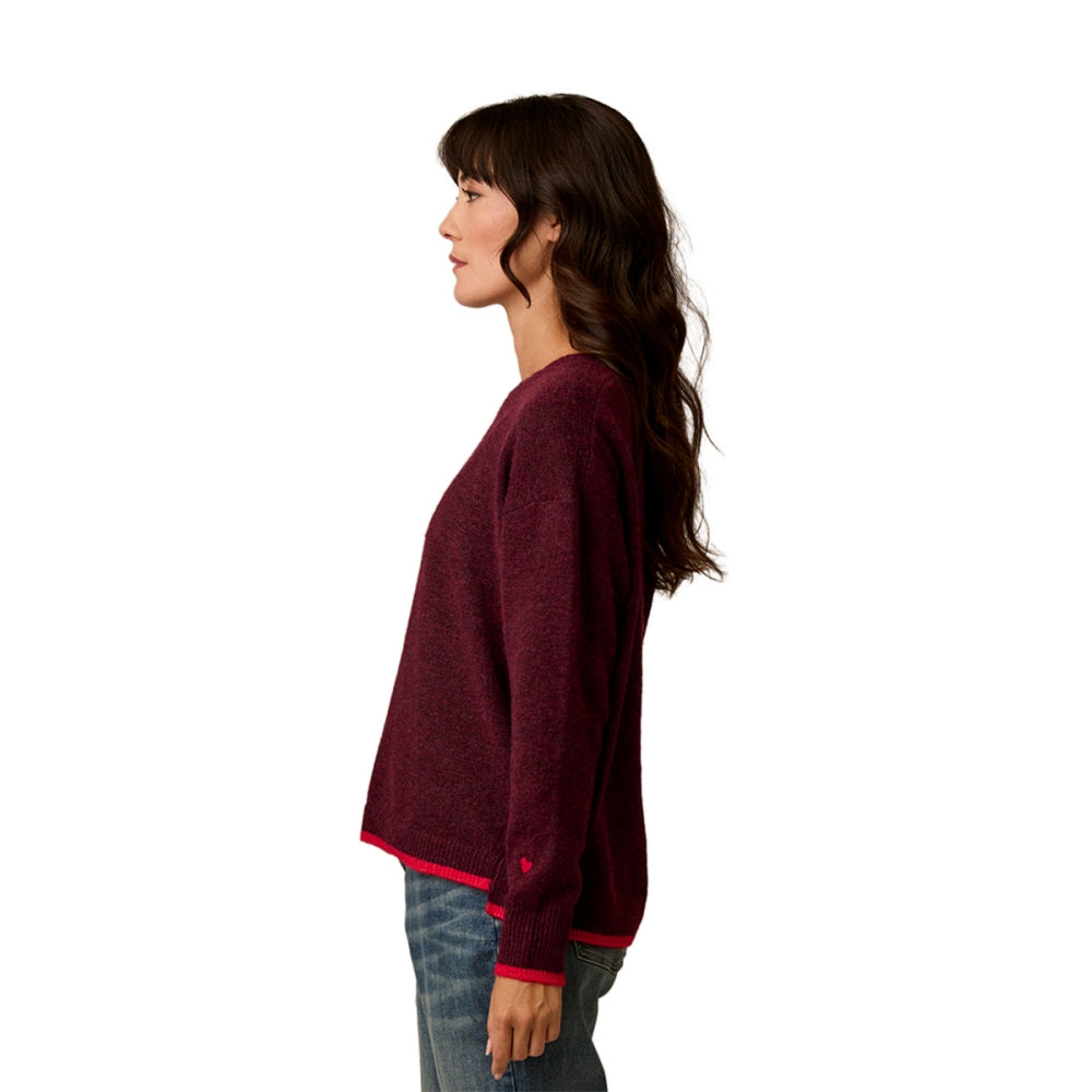 DRUE FUZZY SWEATER | 627-SANGRI