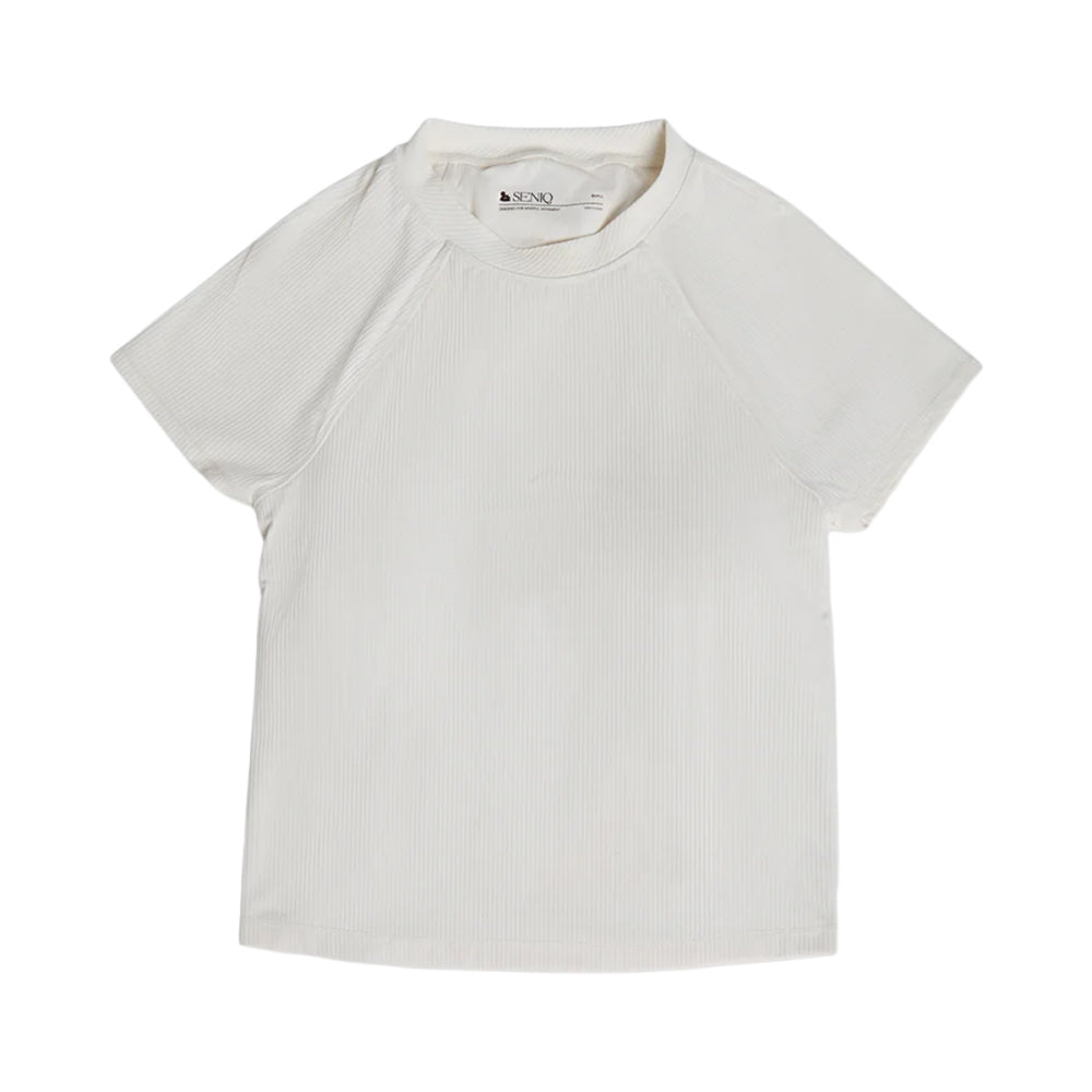Seniq Oasis UV Protect Short Tops in White Color