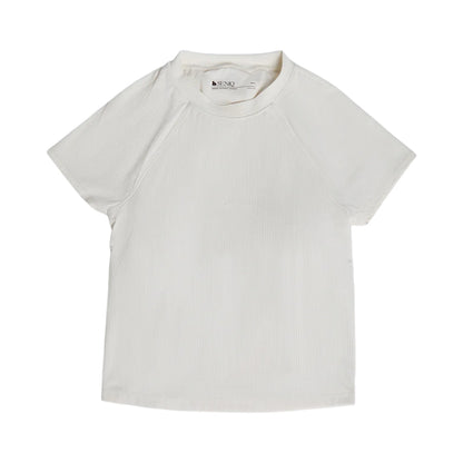 Seniq Oasis UV Protect Short Tops in White Color