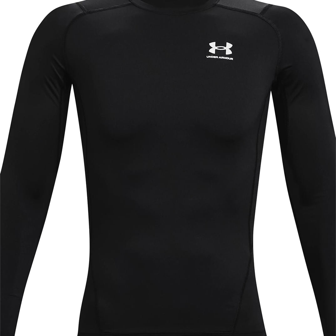 Under Armour Mens Hg Armour L/S Tops in Black Color