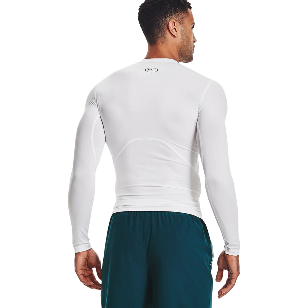 Under Armour Mens Hg Armour L/S Tops in White Color