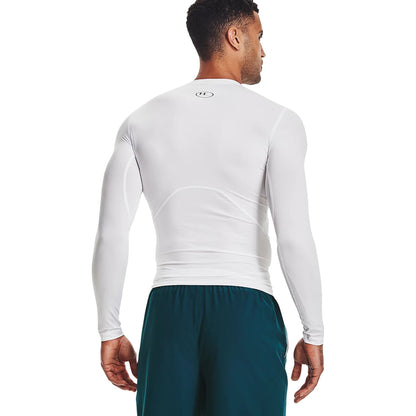 Under Armour Mens Hg Armour L/S Tops in White Color