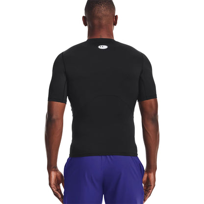 Under Armour Mens Hg Armour S/S Tops in Black Color
