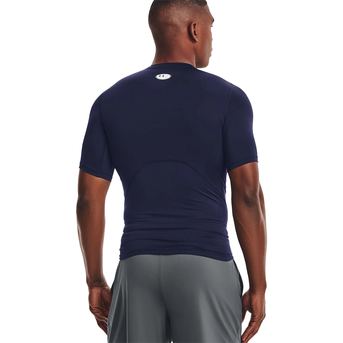 Under Armour Mens Hg Armour S/S Tops in Blue Color