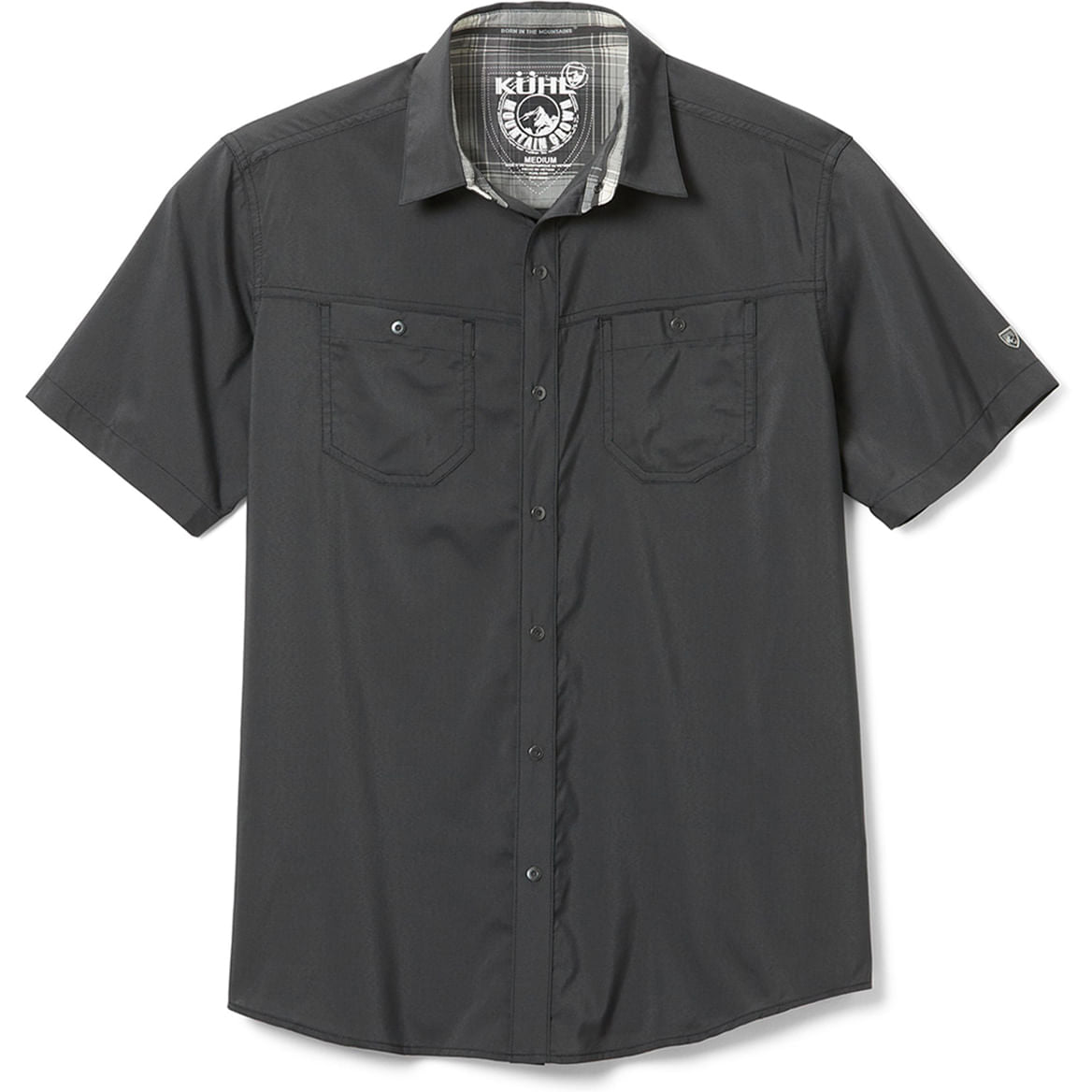 Kuhl Mens Stretch Stealth UPF 30 Tops in Black Color