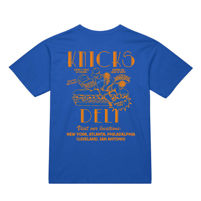 Mitchell And Ness new york knicks Deli short sleeve Fan Apparel in Blue Color