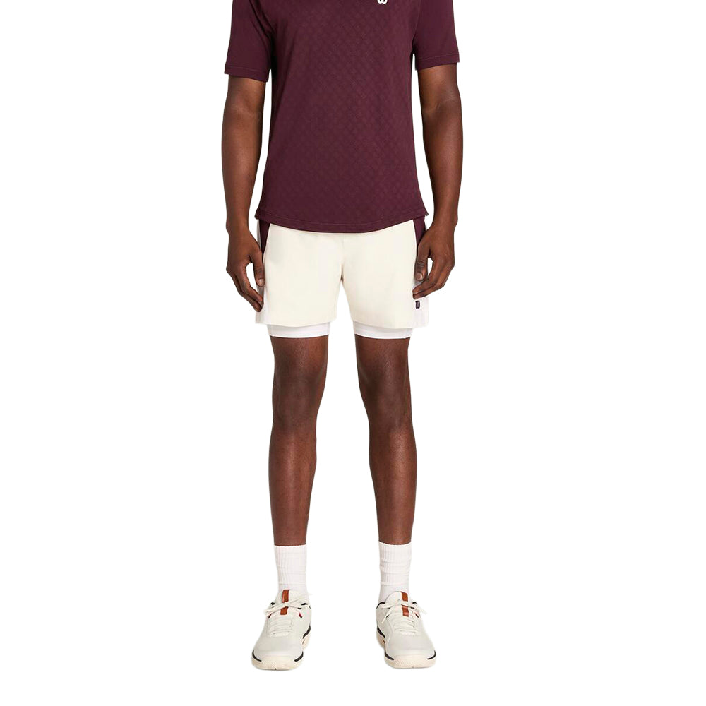 Wilson M Rush Rally Short 6In Shorts in White Color