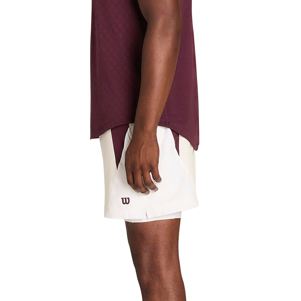 Wilson M Rush Rally Short 6In Shorts in White Color