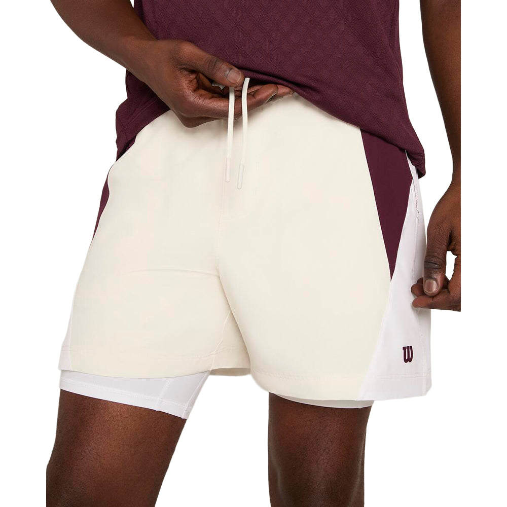 Wilson M Rush Rally Short 6In Shorts in White Color