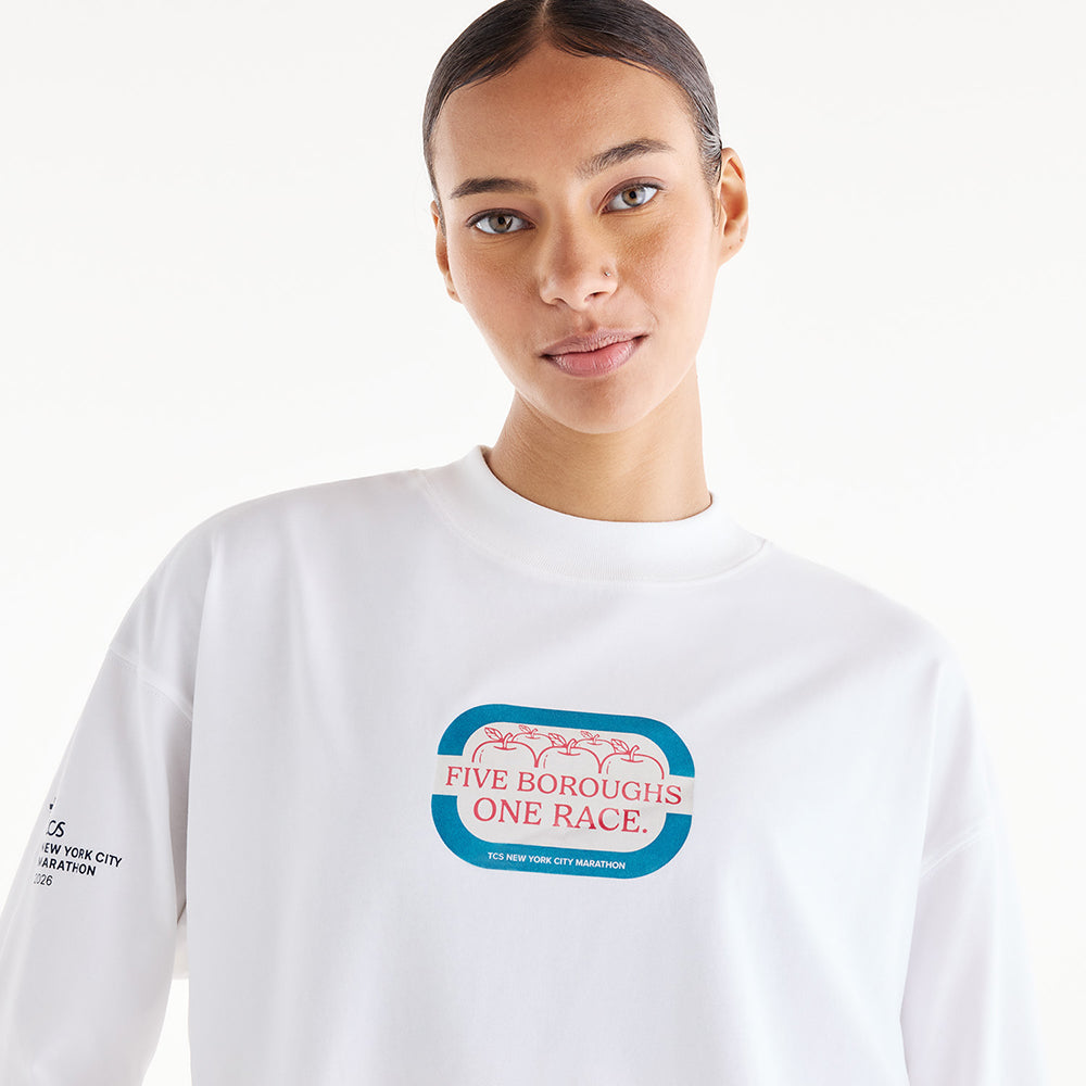 W NYCM GRAPHIC LS T-SHIR | WT-WHITE