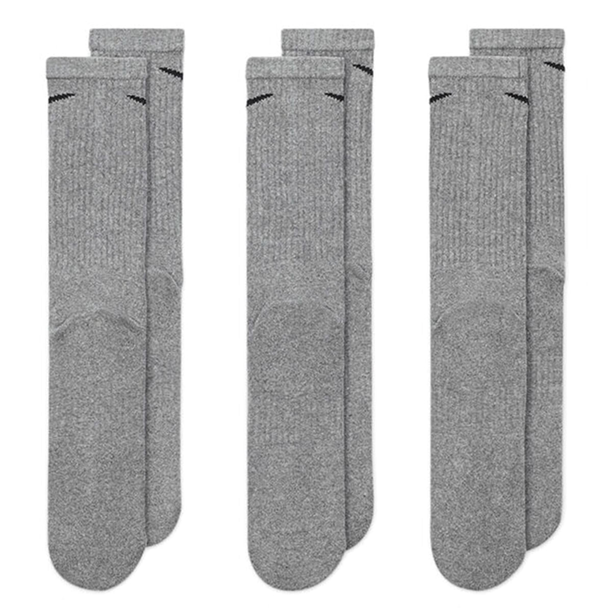 3PK COTTON CUSHION CREW | 064-CARBON