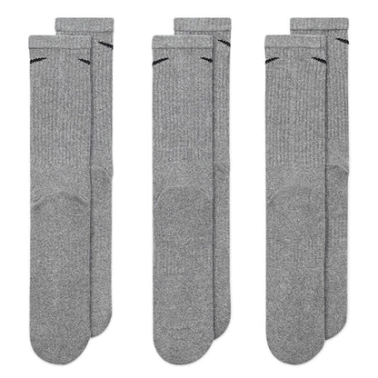 3PK COTTON CUSHION CREW | 064-CARBON