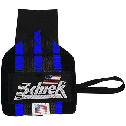 Schiek Sports 12 Blue Line Wrist Wrap Fitness Accessories in Black Color