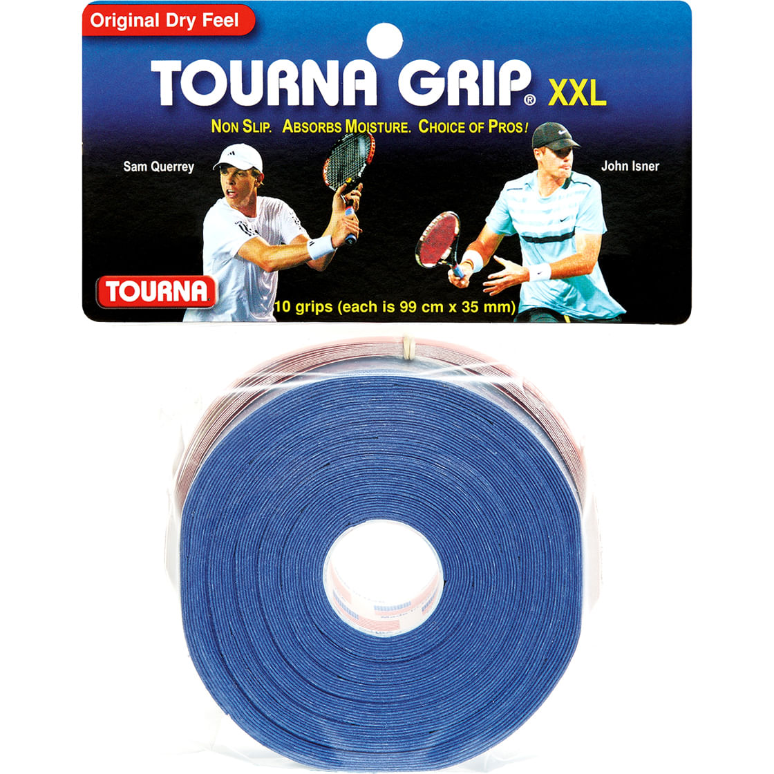 Unique Sports Tourna Grip Xl 10 Pack Tennis Grips in Blue Color