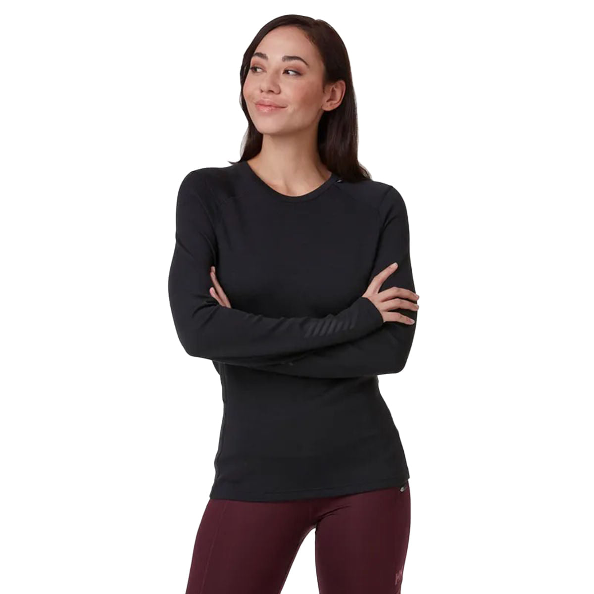 W LIFA MERINO MEDIUM CRE | BLACK