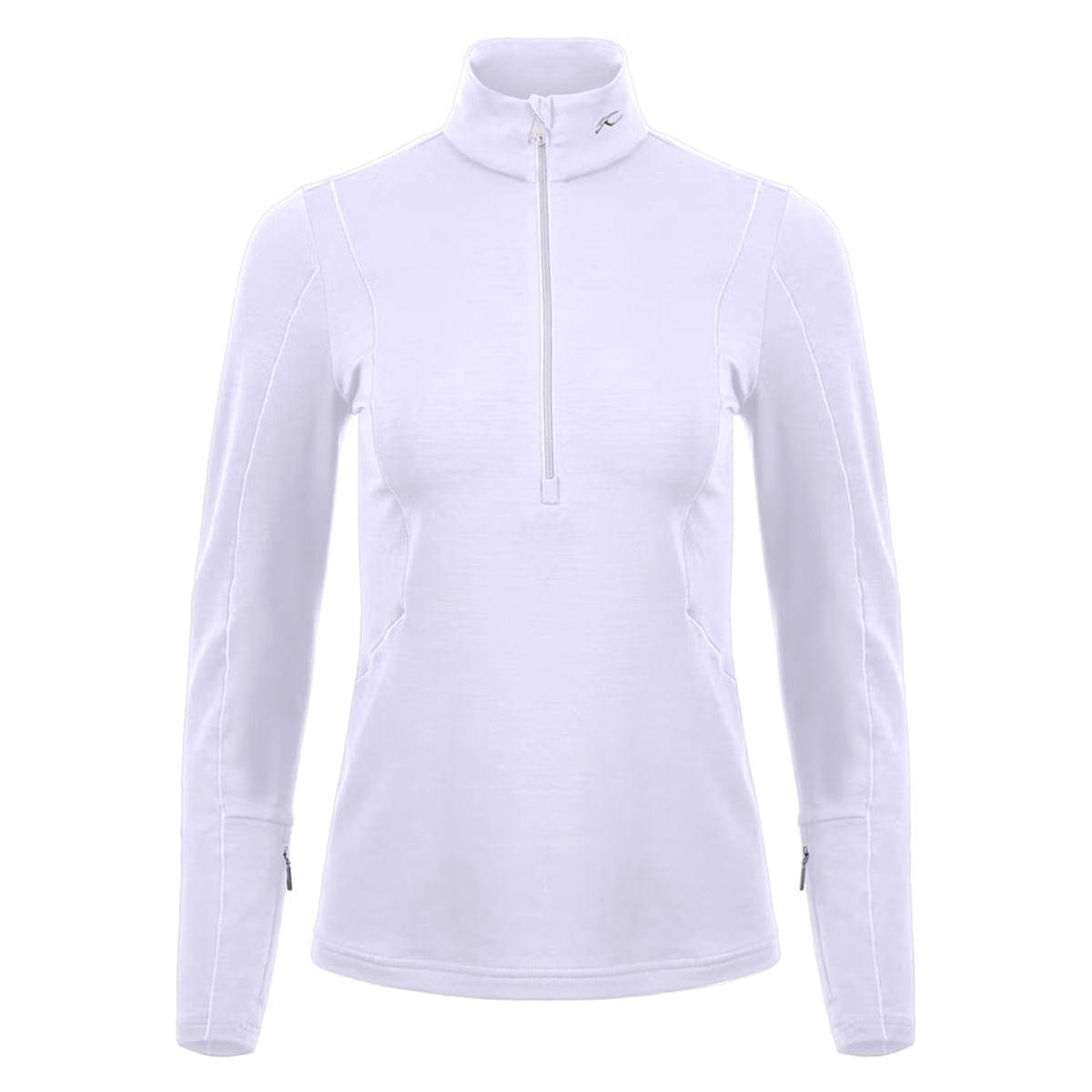 TRACE MIDLAYER 1/2 ZIP | WHITE