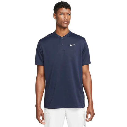 Nike Mens Blade Polo Tops in Blue Color