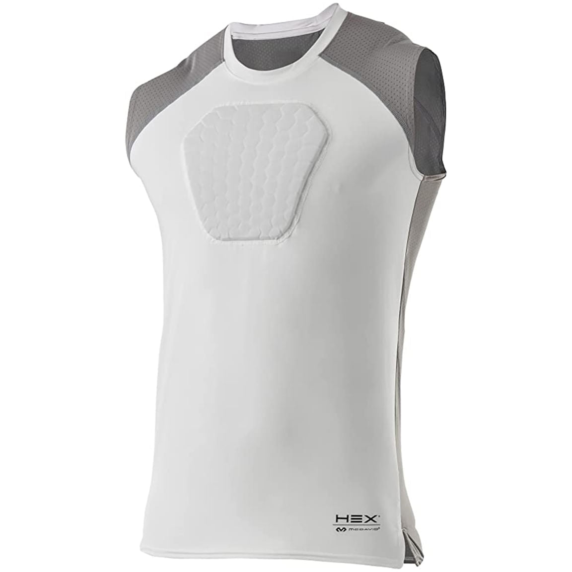 Mcdavid Mens Hex Sternum Shirt Baseball & Softball Accessories in White Color