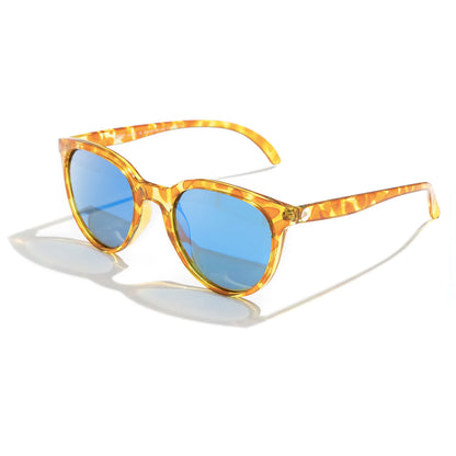 Sunski Sunglasses Womens Makani - Blonde Tortoise Accessories in Blue Color