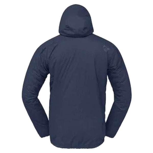 Norrona Mens Alpha 100 Zip Hood Midlayer in Blue Color