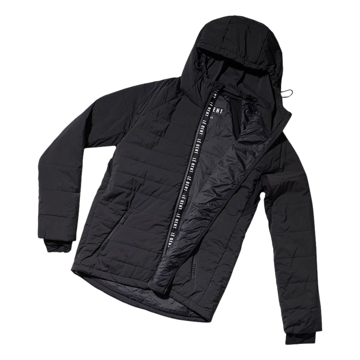 Le Bent Mens Pramrou Insult Hooded Jackets in Black Color