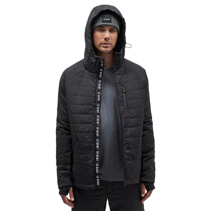 Le Bent Mens Pramrou Insult Hooded Jackets in Black Color