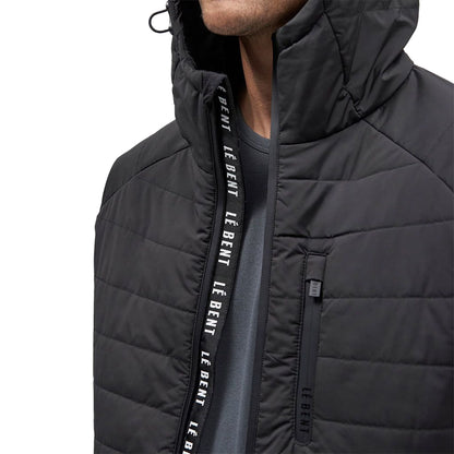 Le Bent Mens Pramrou Insult Hooded Jackets in Black Color