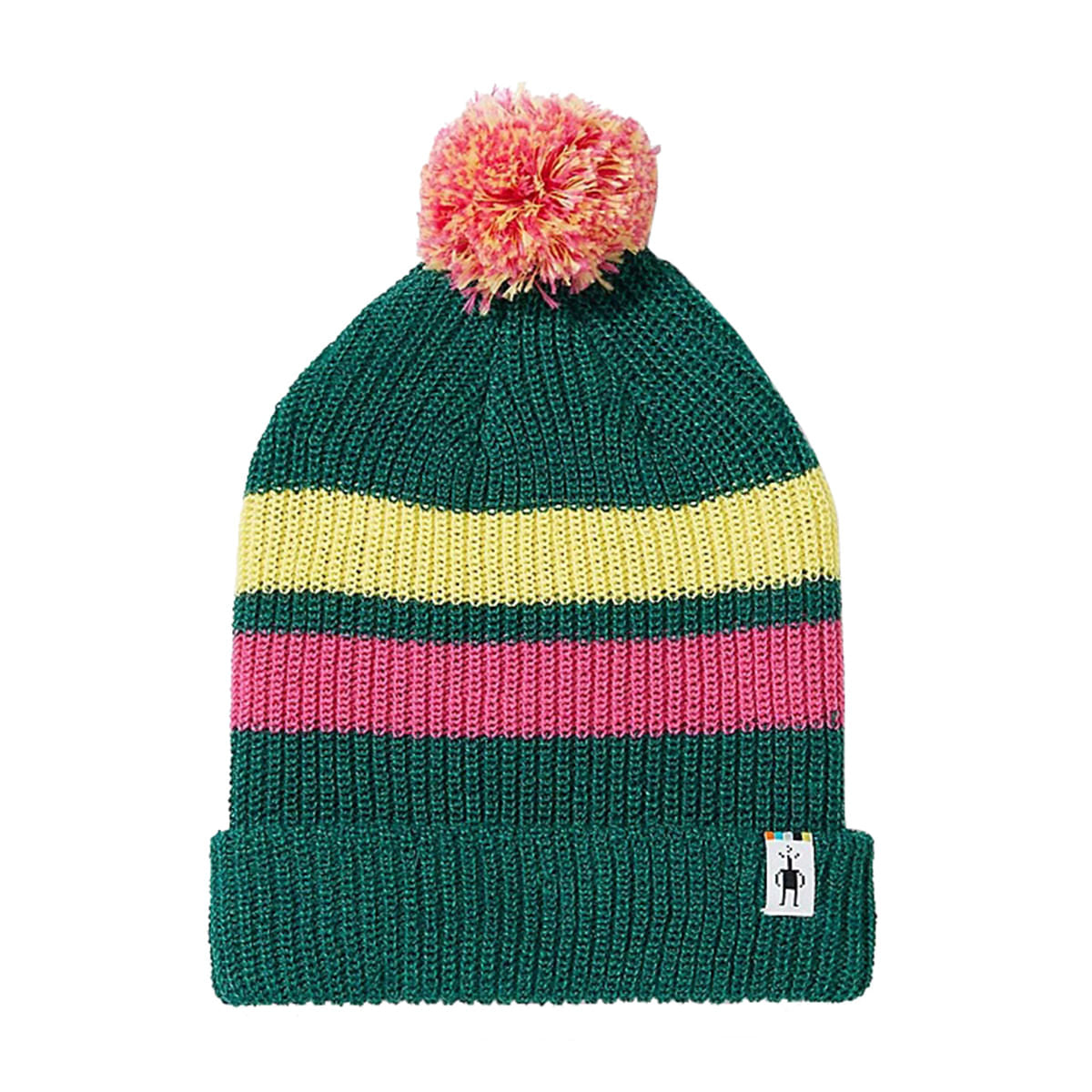 KIDS STRIPE POM BEANIE | M77-EMERAL