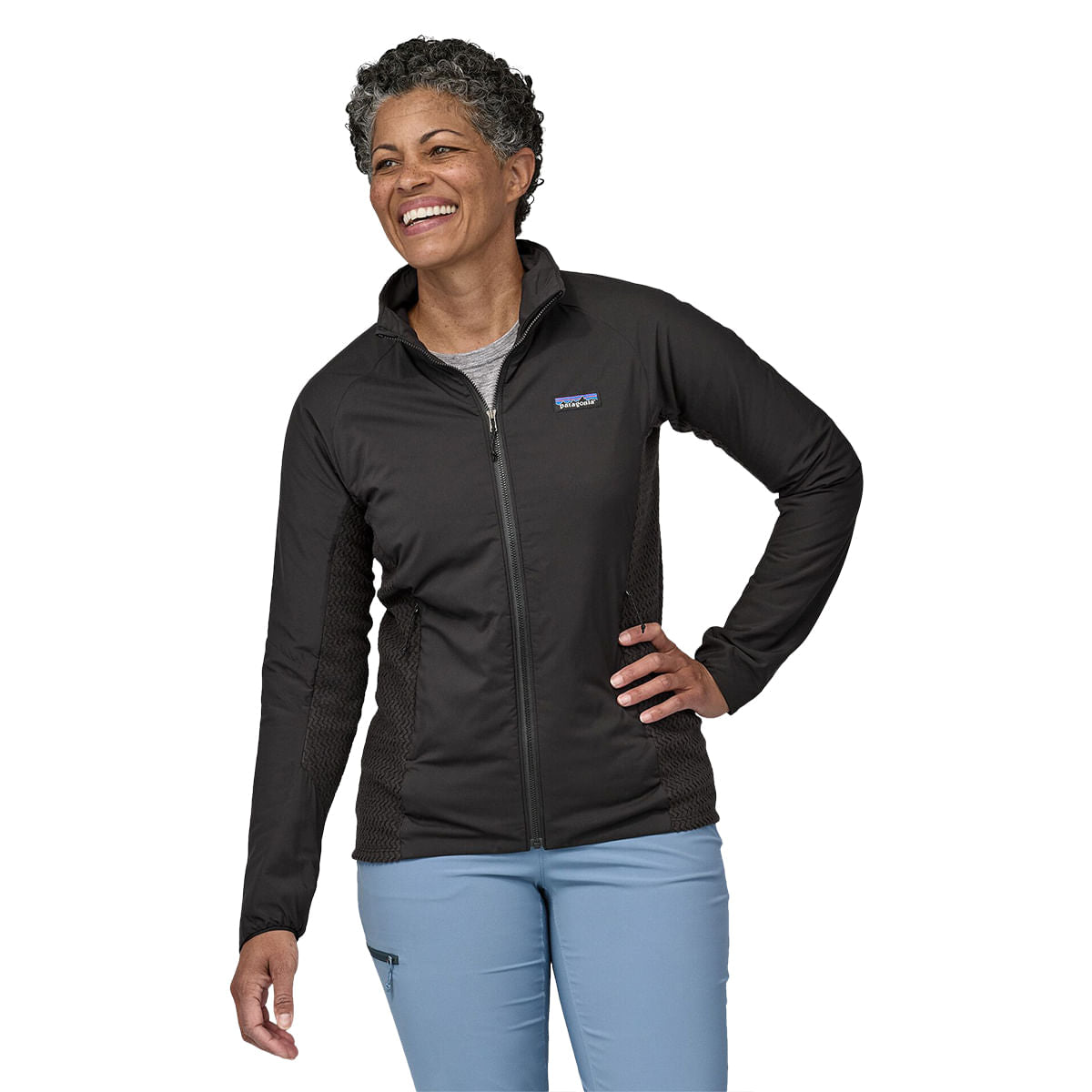 Patagonia WomensNano-Air Light Hybrid Midlayer in Black Color