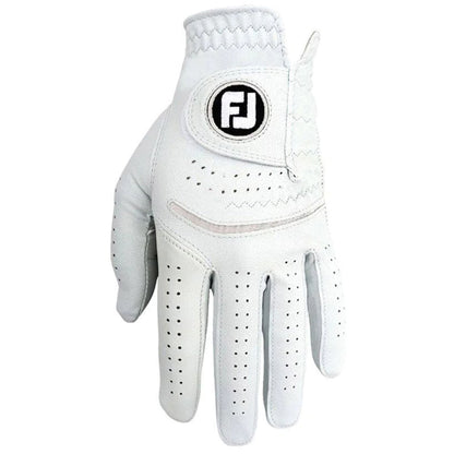 Footjoy Mens Countour Flx Glove Rh Golf Gloves in White Color