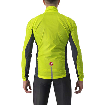 Castelli Mens Squadra Stretch Jacket Cycling Jackets in Yellow Color