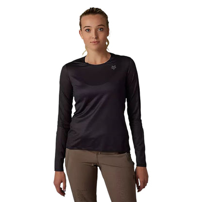 Fox Racing Womens Flexair Accent Ls Jerseys in Black Color
