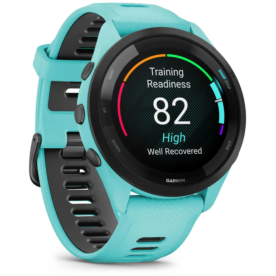 Garmin Forerunner 265 Running Smartwatch | AQUA/BLACK – Paragon Sports