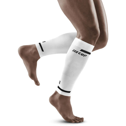 Cep Mens 4.0 Comp.Calf Sleeve in White Color