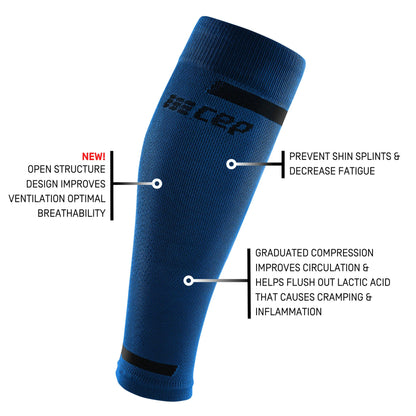 Cep Mens 4.0 Comp.Calf Sleeve in Blue Color